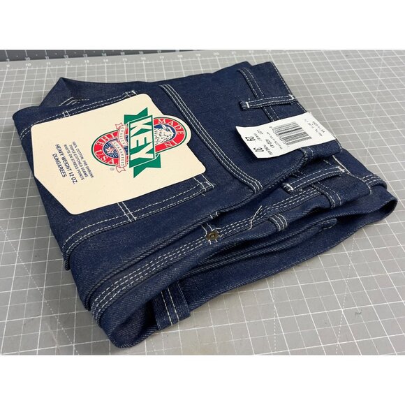 Key Brand Heavyweight Work Dungarees Triple Stitched Rivets 1990's NOS Deadstock - Picture 14 of 14